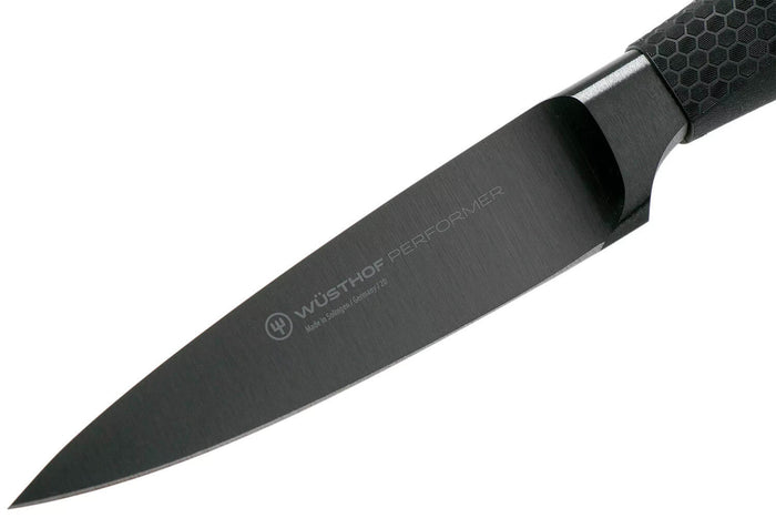 Couteau d'office Wüsthof Performer lame 9cm à revêtement noir anti-rayures