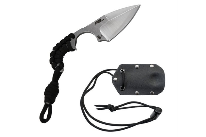 Couteau EDC Wildsteer Krill KR0113 lame 5cm manche paracorde + étui Kydex