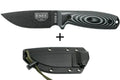 Couteau Esee 3 3PMB-002 lame acier carbone 8,8cm manche G10 gris et noir + étui