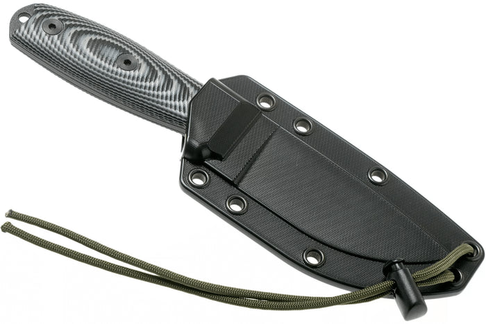 Couteau Esee 3 3PMB-002 lame acier carbone 8,8cm manche G10 gris et noir + étui