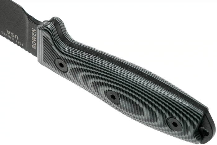 Couteau Esee 3 3PMB-002 lame acier carbone 8,8cm manche G10 gris et noir + étui