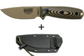 Couteau Esee 3 3PMDE-005 lame acier carbone 8,8cm manche G10 coyote et noir + étui