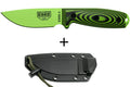 Couteau Esee 3 3PMVG-007 lame acier carbone 8,8cm manche G10 noir et vert venom + étui