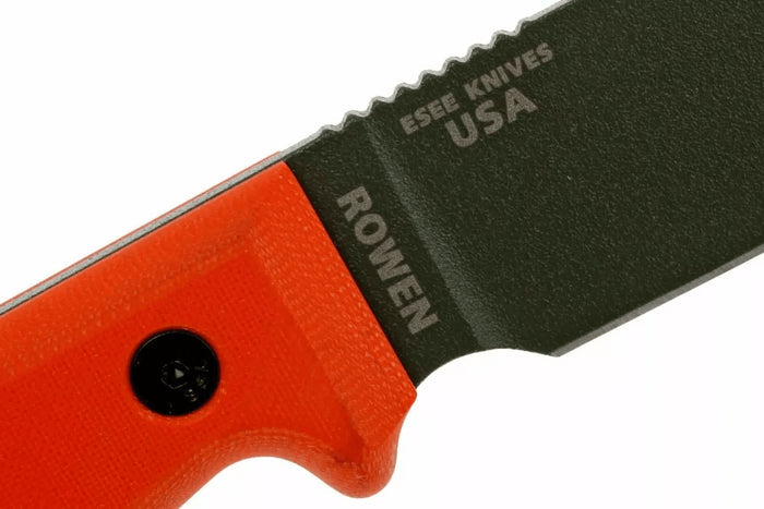 Couteau Esee 3 ESEE-3P-OD lame acier carbone vert 8,8cm manche G10 orange + étui