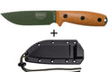 Couteau Esee 4 4POD-011 lame acier carbone vert 11,6cm manche micarta marron + étui