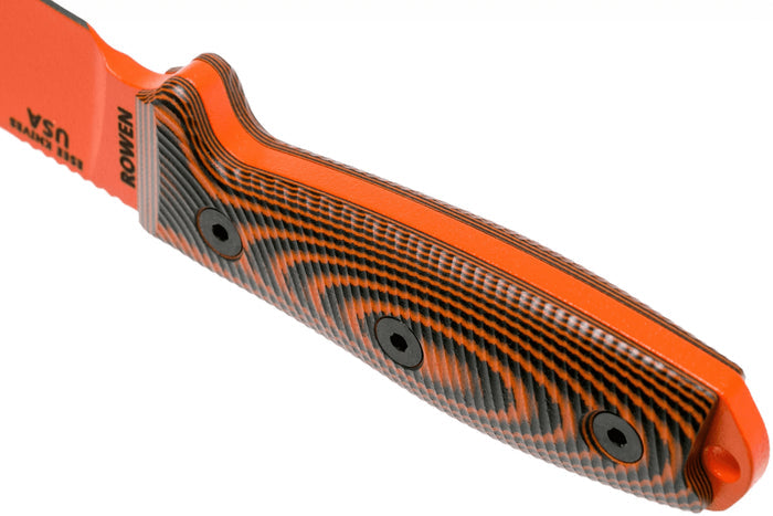 Couteau Esee 4 4POR-006 lame acier carbone orange 11,6cm manche G10 orange/noir + étui