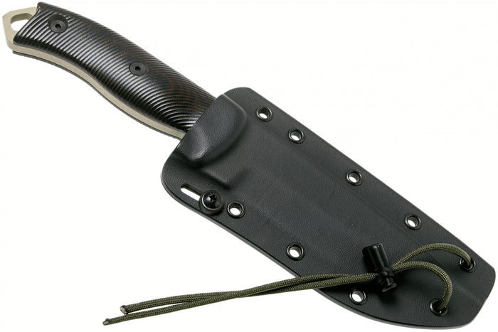 Couteau Esee 5 5PDT-004 lame carbone 13,2cm manche G10 noir/rouge + étui