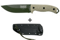 Couteau Esee 5 5POD-017 lame acier carbone 13,2cm manche micarta vert clair + étui