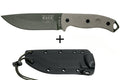 Couteau Esee 5 ESEE-5P-OD-E lame acier carbone vert 13,7cm manche micarta gris + étui