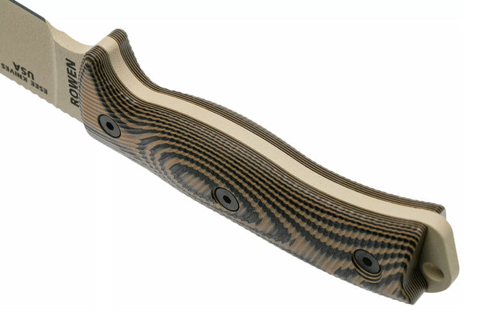 Couteau Esee 6 6PDT-005 lame carbone 16,5cm manche G10 Coyote et noir + étui