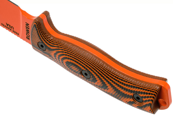 Couteau Esee 6 6POR-006 lame acier carbone 16,5cm manche G10 orange/noir + étui