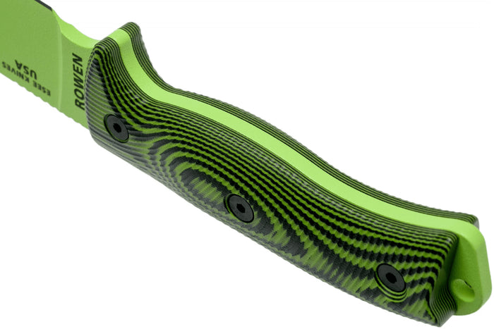 Couteau Esee 6 6PVG-007 lame acier carbone venom green 16,5cm manche G10 vert/noir + étui