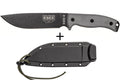Couteau Esee 6 ESEE-6P-B lame acier carbone noir 16,5cm manche micarta gris + étui