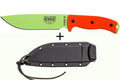 Couteau Esee 6 ESEE-6P-VG lame carbone venom green 16,5cm manche G10 orange + étui