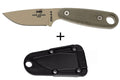 Couteau Esee Izula II DT lame acier carbone 6,2cm manche micarta désert + étui