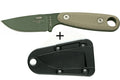 Couteau Esee Izula II IZULA-II-OD lame acier carbone 6,7cm manche micarta vert + étui