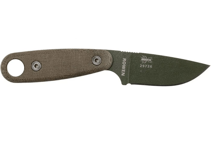 Couteau Esee Izula II IZULA-II-OD lame acier carbone 6,7cm manche micarta vert + étui