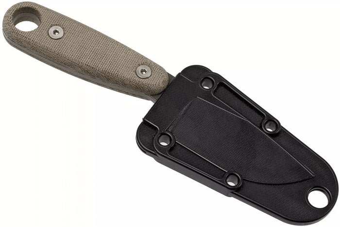 Couteau Esee Izula II IZULA-II-OD lame acier carbone 6,7cm manche micarta vert + étui