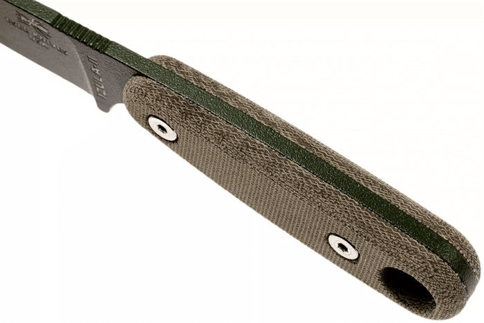 Couteau Esee Izula II IZULA-II-OD lame acier carbone 6,7cm manche micarta vert + étui
