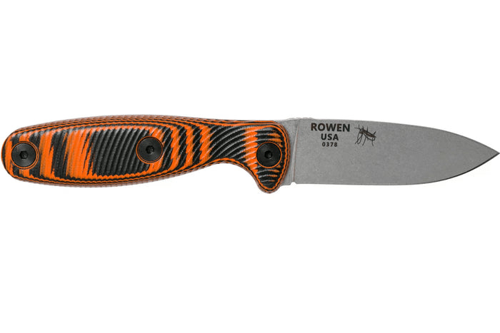 Couteau Esee Xancudo XAN2-006 lame acier inox 7,5cm manche G10 orange et noir + étui