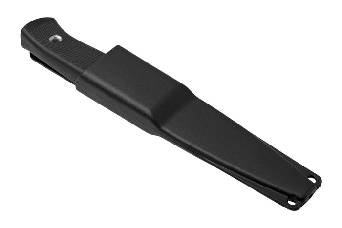 Couteau Fallkniven F1 VGWolf Swedish Air Force lame 9,7cm manche thermorun noir + étui en cuir