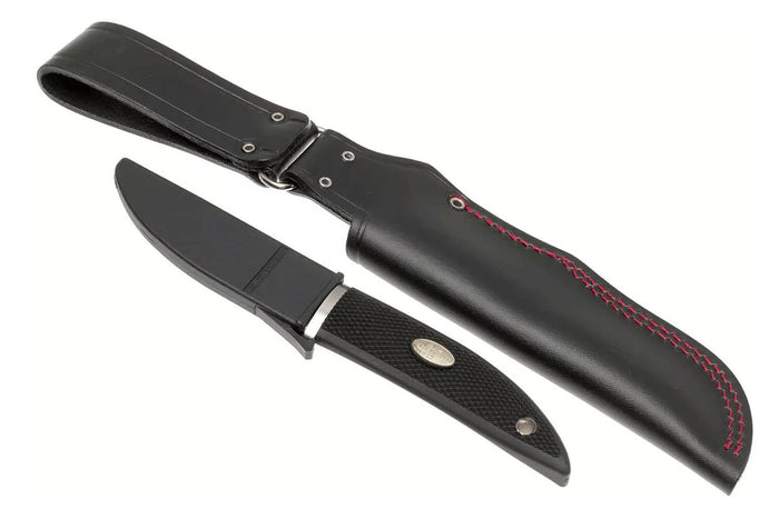 Couteau Fallkniven Kolt Knife KK lame 8,5cm manche thermorun noir + étui en zytel/cuir