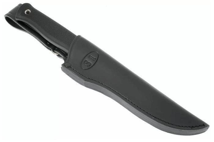Couteau Fallkniven S1L Forest Knife lame 13cm manche thermorun noir + étui en cuir