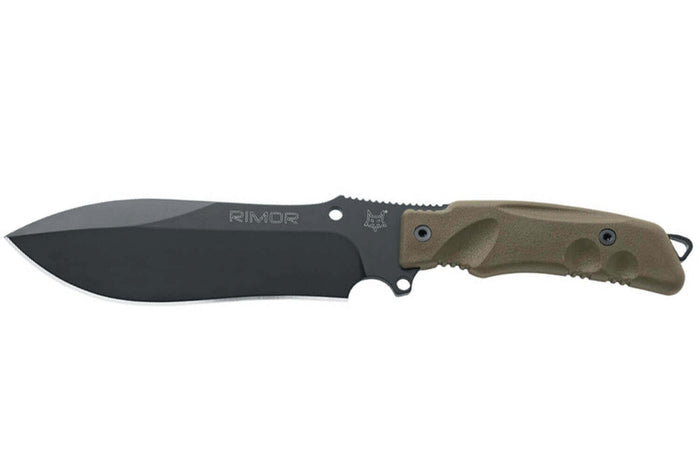 Couteau Fox Military Rimor FX.9CM07OD 17,5cm manche nylon/fibres de verre vert + étui