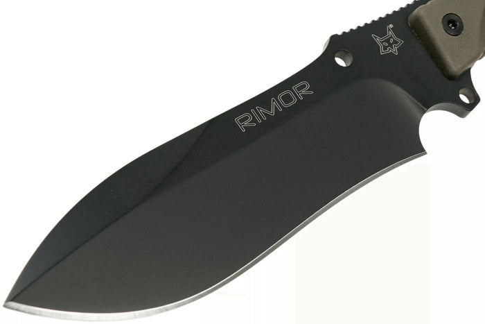 Couteau Fox Military Rimor FX.9CM07OD 17,5cm manche nylon/fibres de verre vert + étui