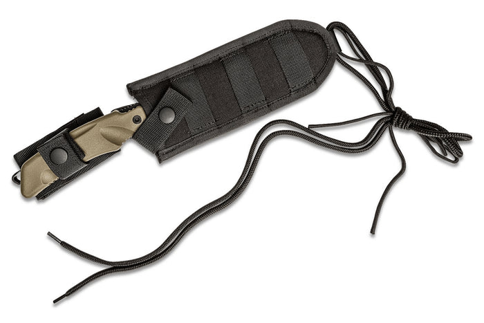Couteau Fox Military Rimor FX.9CM07OD 17,5cm manche nylon/fibres de verre vert + étui