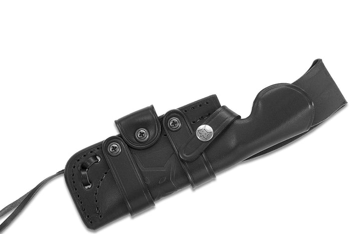 Couteau Fox Octopus Vulgaris FX.510OD lame 11,5cm manche G10 vert + étui en cuir