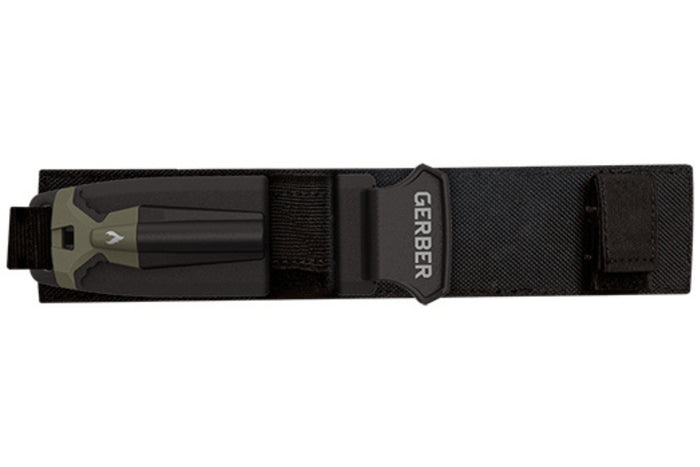 Couteau Gerber New Ultimate GE001830 lame semi-dentée 12cm manche en polypropylène + étui en nylon
