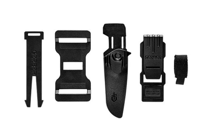 Couteau Gerber Principle Black GE001659 lame en acier 7,8cm manche caoutchouc + étui en kydex noir