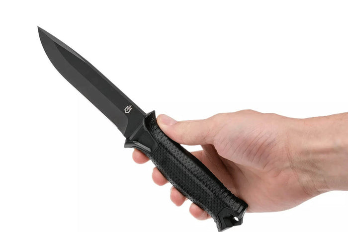 Couteau Gerber Strongarm Black GE003648 lame 12,2cm manche en nylon/fibres de verre noir avec étui