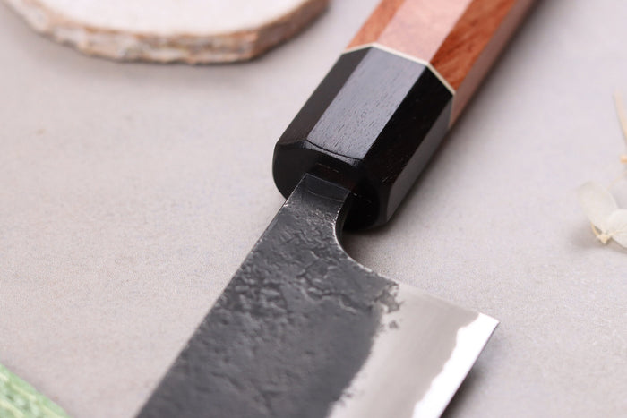 Couteau gyuto 15cm japonais artisanal Masashi Yamamoto BS1 Black Nashiji