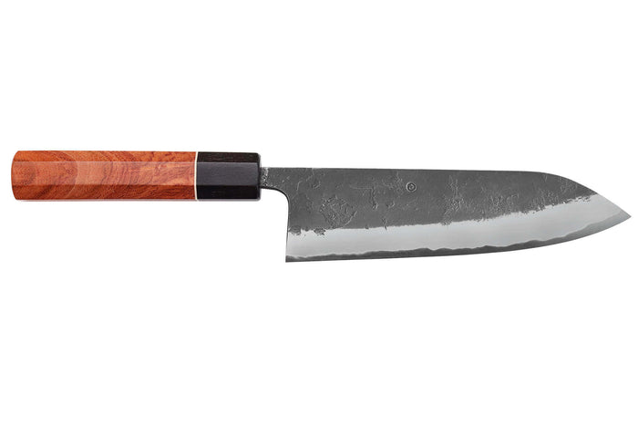 Couteau gyuto 18cm japonais artisanal Masashi Yamamoto BS1 Black Nashiji