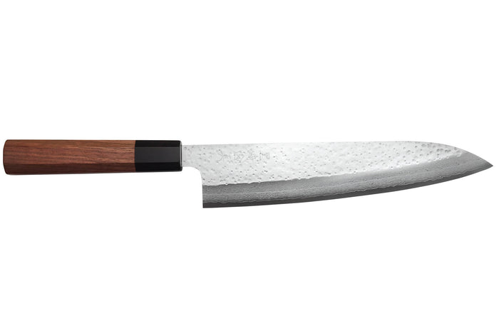 Couteau gyuto 21cm japonais artisanal Makoto Kurosaki VG7 Damas martelé