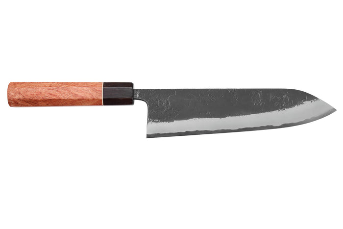 Couteau gyuto 21cm japonais artisanal Masashi Yamamoto BS1 Black Nashiji
