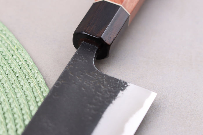 Couteau gyuto 21cm japonais artisanal Masashi Yamamoto BS1 Black Nashiji