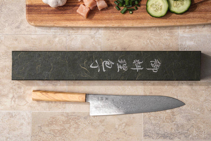 Couteau gyuto 21cm japonais Yuzo Ryuho Damas SG2