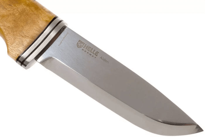 Couteau Helle Alden H076 lame en inox 10,5cm manche en bouleau + étui en cuir