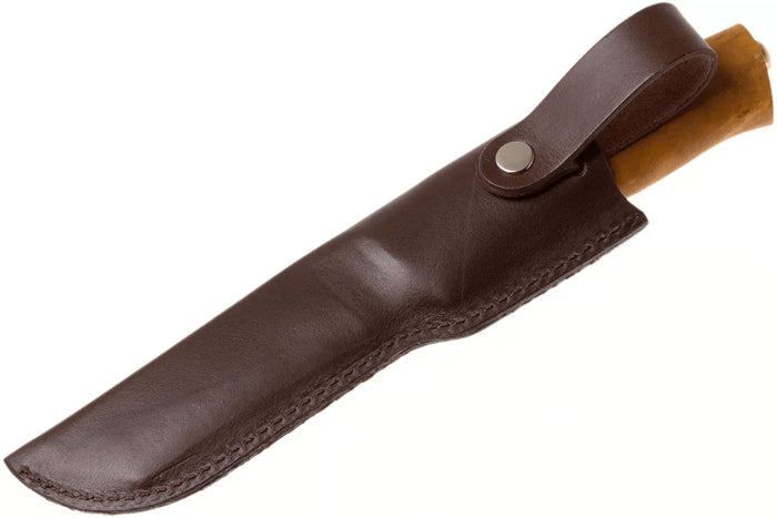 Couteau Helle Alden H076 lame en inox 10,5cm manche en bouleau + étui en cuir