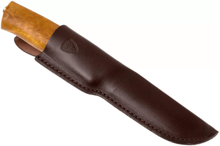 Couteau Helle Alden H076 lame en inox 10,5cm manche en bouleau + étui en cuir