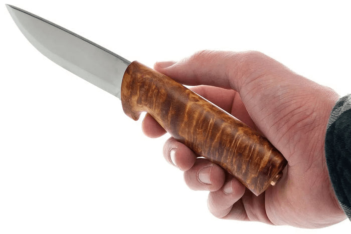 Couteau Helle Eggen H201075 lame en acier inox 10cm manche en bouleau + étui en cuir