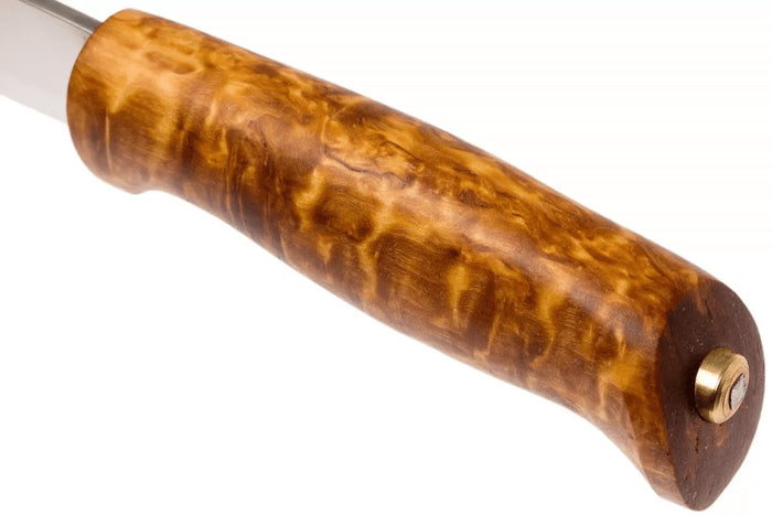 Couteau Helle Gaupe H310 lame en acier inox 10,7cm manche en bois de bouleau + étui en cuir