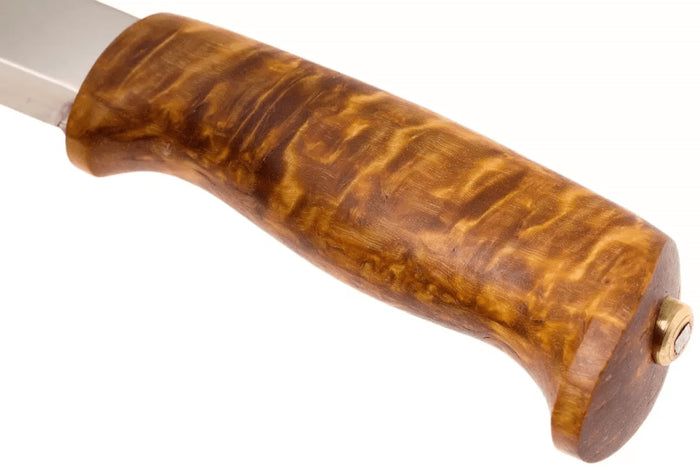 Couteau Helle Gaupe H310 lame en acier inox 10,7cm manche en bois de bouleau + étui en cuir