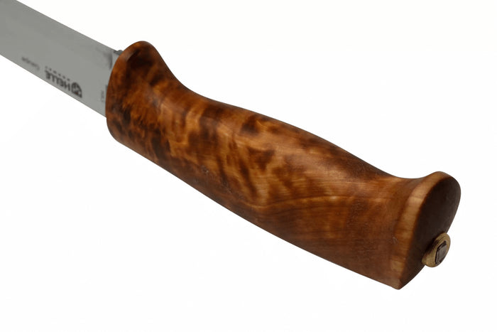Couteau Helle Gaupe H310 lame en acier inox 10,7cm manche en bois de bouleau + étui en cuir