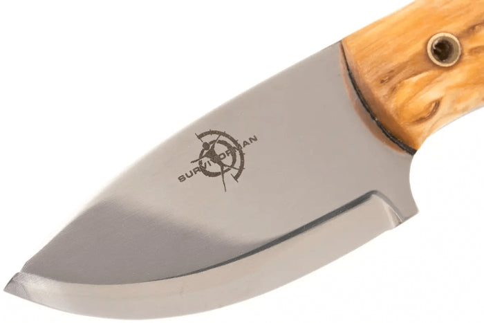 Couteau Helle Mândra H620 lame en acier inox 6,9cm manche en bouleau + étui en cuir