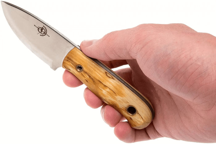 Couteau Helle Mândra H620 lame en acier inox 6,9cm manche en bouleau + étui en cuir