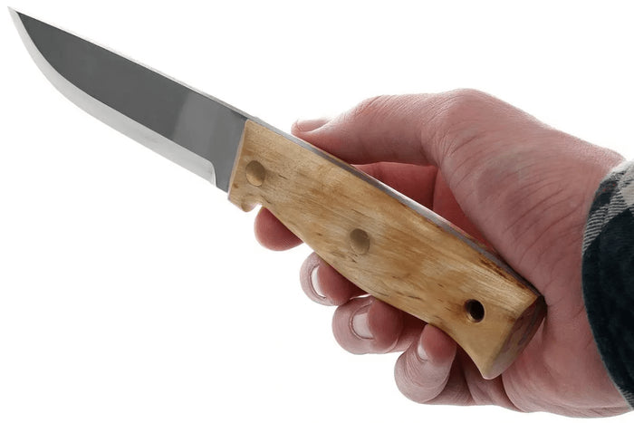 Couteau Helle Temagami H300 lame en acier inox 11cm manche en bouleau + étui en cuir